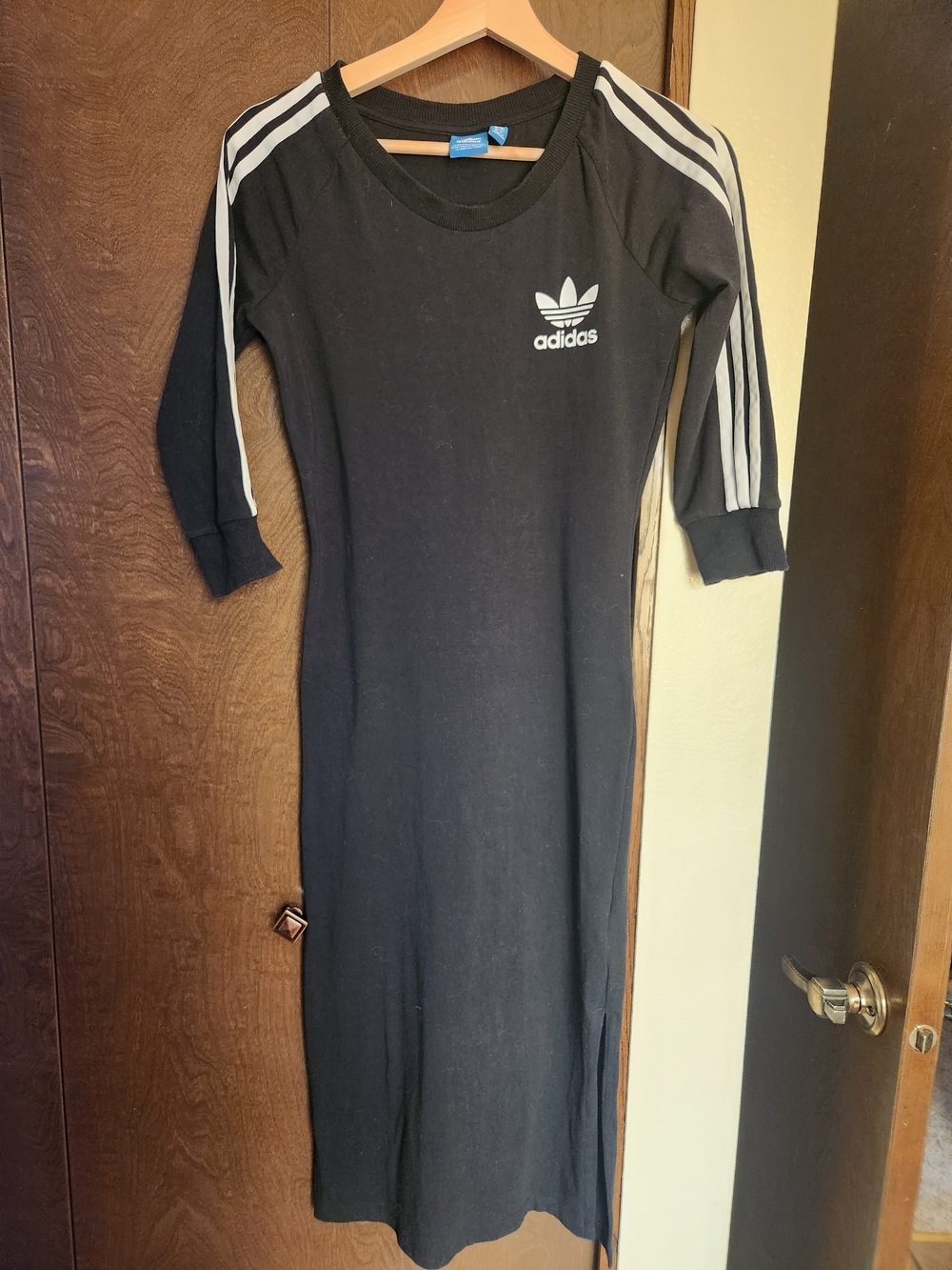 Adidas Black Three-Stripe Long Dress - Picture 2 of 8